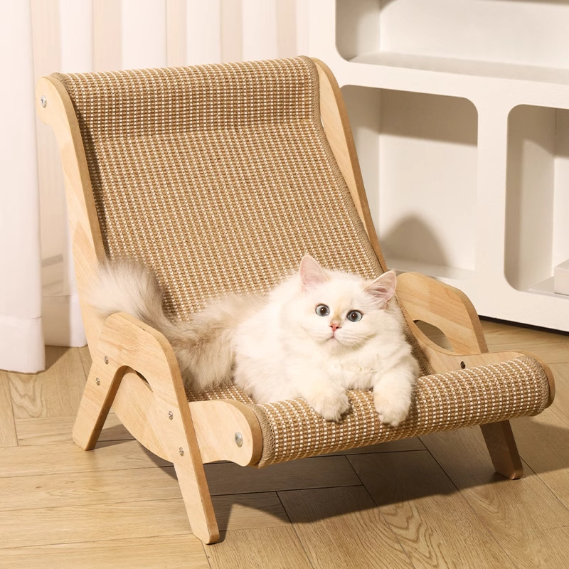 Silla reclinable para gatos Silla para gatos Nido para gatos, resistente al desgaste, sin caspa, nido para gatos, placa de garra para gatos, sofá, cuerda para sillón para gatos