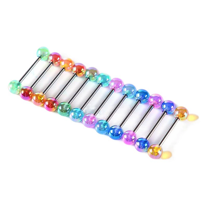 Трансграничный язык ногтей Акриловые AB ногтей костюм Европа и Соединенные Штаты тела нержавеющей стали пирсинг пупка кольцо производителей оптом