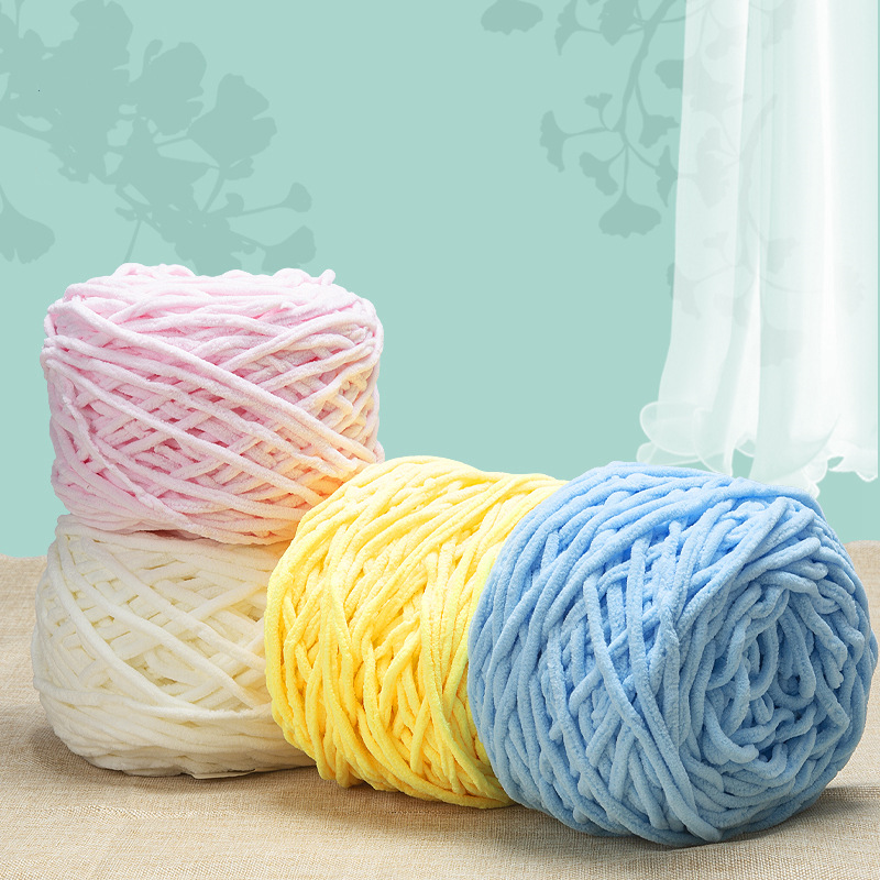 冰条线单股小冰条线钩鞋线围巾手工编织拖鞋粗毛线3.3两厂家批发