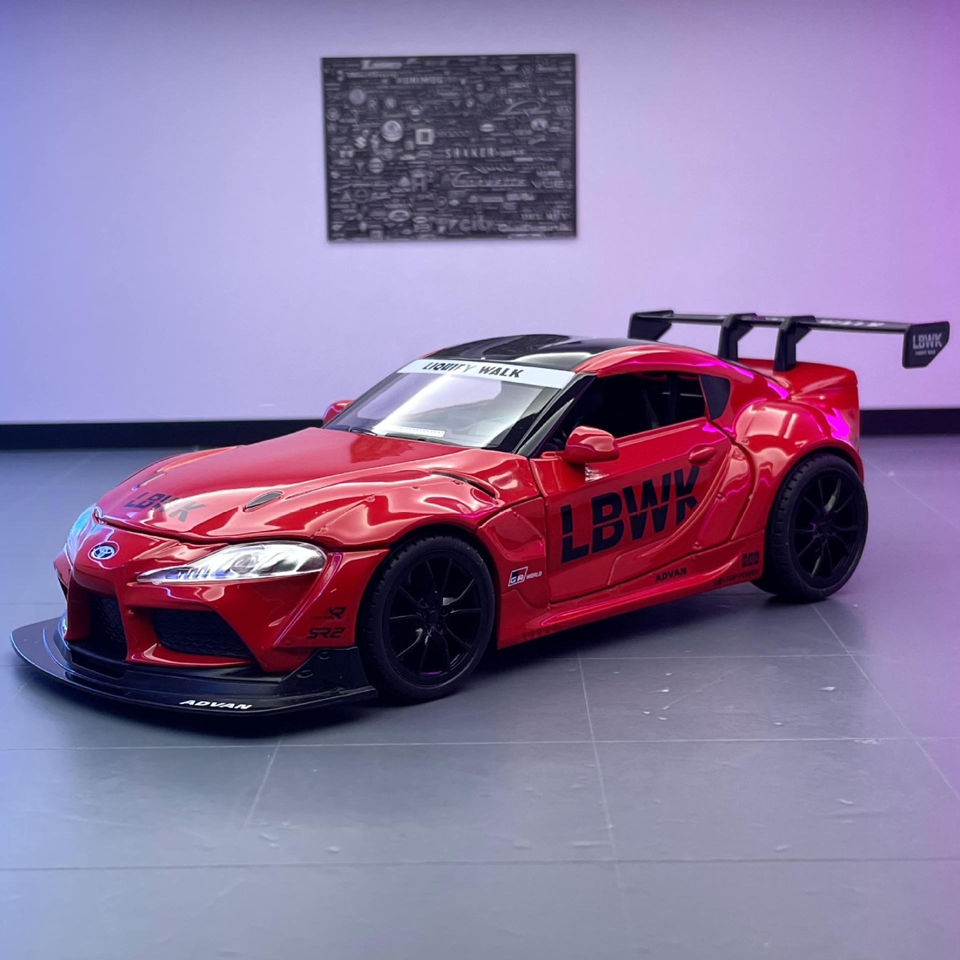 Jiaye aleación coche modelo 1:22 Toro diablo versión de carreras de sonido con luz pull back juguete coche sonido modelo Decoración