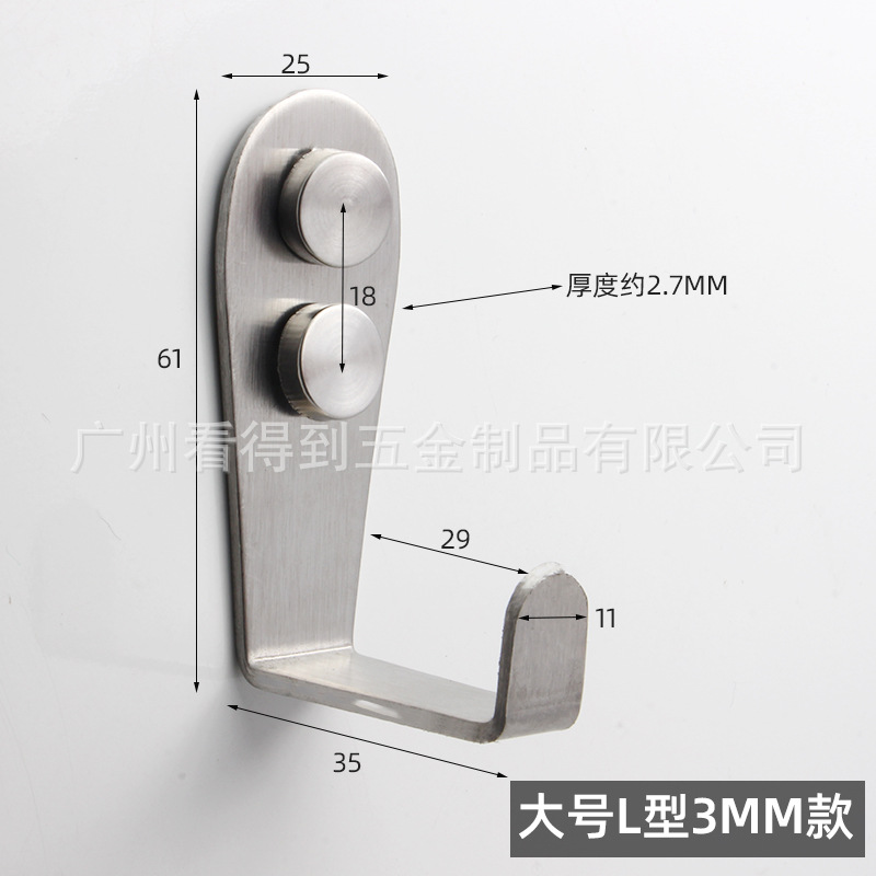 Gancho individual de acero inoxidable negro, gancho sólido para colgar en el hogar, hotel, cocina, baño, accesorio para colgar abrigos