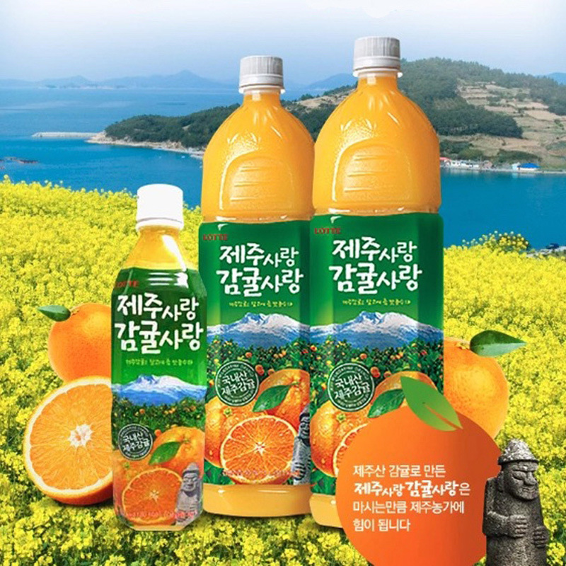 韩国进口零食LOTTE乐天济州岛柑橘果汁饮料1.5L瓶装|undefined