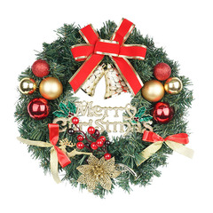 クロスボーダークリスマスデコレーションクリスマスガーランド30センチ/40センチクラシックレトロベルレターデコレーションドアハンギング