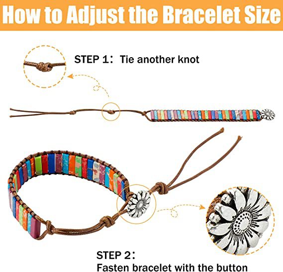 Unisex Gender Knitting Design Casual Ethnic Style Geometric Emperor Stone Rope Knitting Drawstring Bracelets