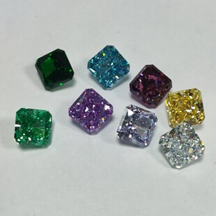 Wuzhou 3A Square Zircon Loose Stone Artificial Gemstone Factory Direct Sales Wholesale Colorfulful Artificial Square Zirconia