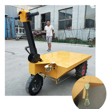 室内装修电动手推平板车三轮搬运拉砖车建筑工程便携式装卸工具车
