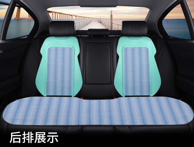 Car Seat Cushion, All-Season Saddle Cushion, Universal Perforated Trendy Health-Preserving Half-Pack Linen High-End Car Seat Cushion, Non-Slip