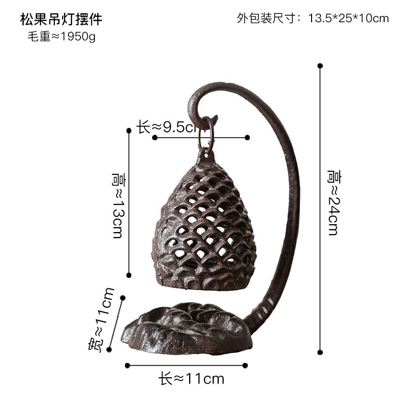 アメリカン田舎クリエイティブ金属鋳鉄レトロレトロ手作り鉄製灰皿収納ケース燭台ろうそく台|undefined