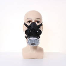 1006单罐防毒口罩挂绳头戴式活性炭过滤化工毒气体粉尘防毒面具