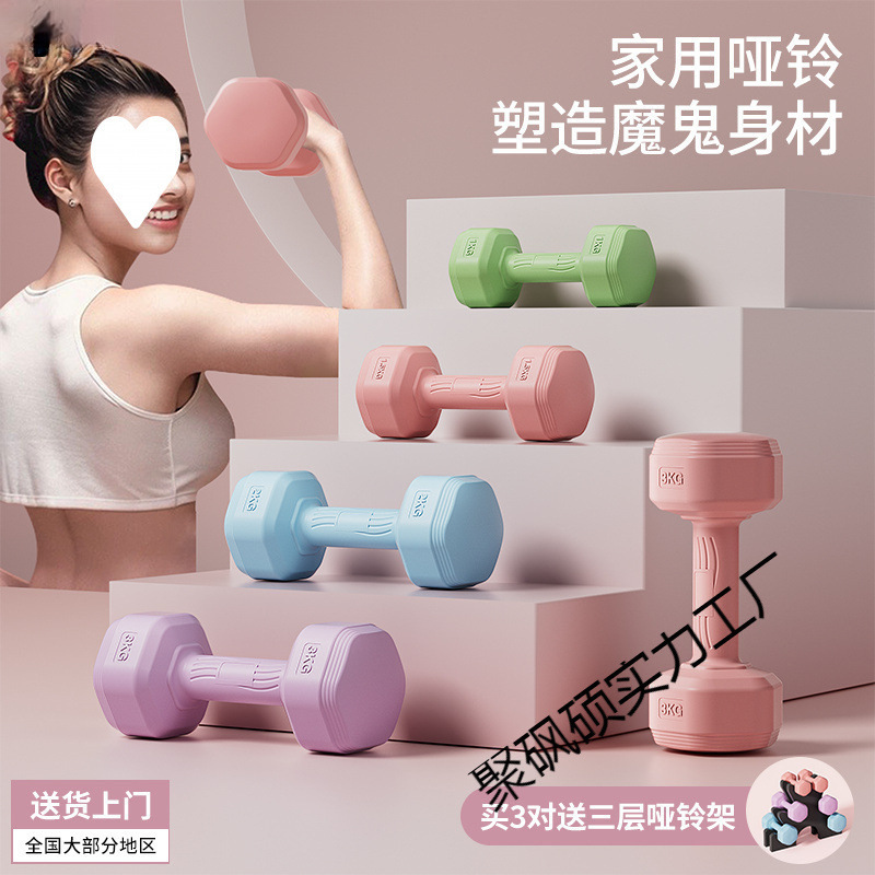 Dumbbells for Women, Fitness Equipment for Home Use, Slimming Belly Barbells, Kettlebells, Children, Teenagers, Small Dumbbells for Women, One Pair, Others