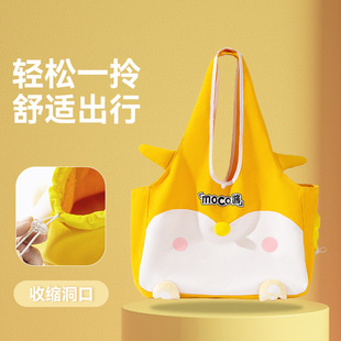 Cute Penguin Style Cat Going Out Shoulder Canvas Bag Breathable Outcrop Crossbody Bag Backpack Pet Cat Bag Dog Bag
