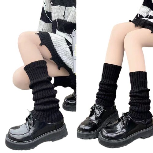 White Socks for Women - Spring, Summer, Autumn, Winter Knitted Cables Socks, Slimming, Fashionable, Versatile, Simple, Leg Socks, Warm Women's Socks