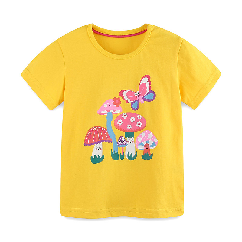 Verano nuevo traje para niños estilo europeo y americano moda niña traje de manga corta de algodón de punto traje de pantalones para niños cabello de una pieza