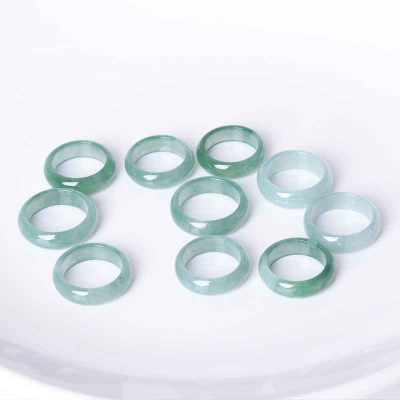 Natuurlijke blauwe jadeiet a-kwaliteit ring voor dames geometrisch_voghion.com