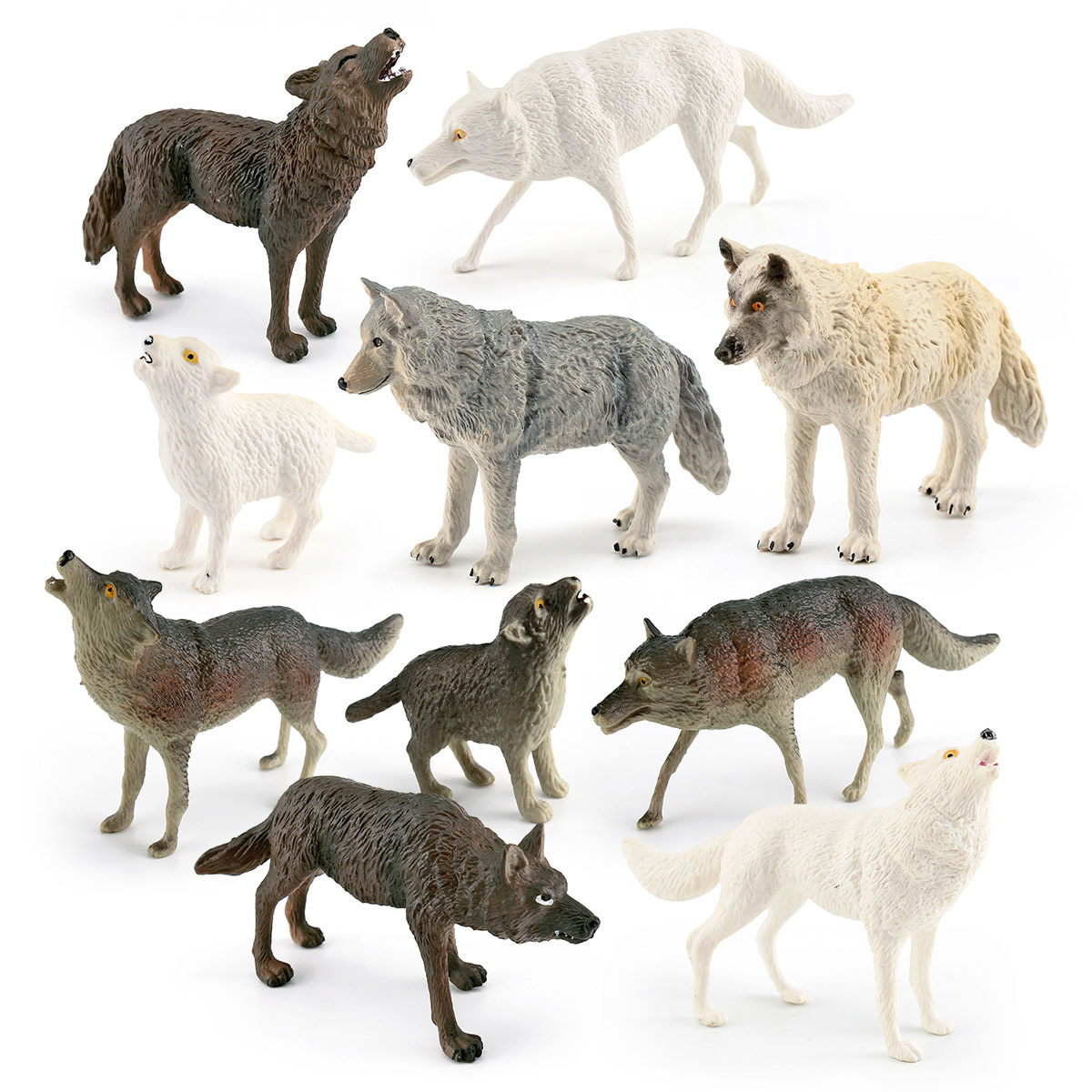 Transfronterizo simulación bosque animal Lobo modelo lobo siberiano Rey Lobo Ártico Lobo Blanco Lobo escritorio decoración juguete
