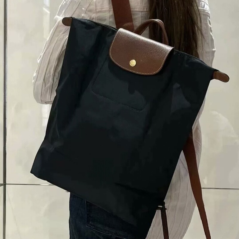New Longchamp Backpack Large Nylon Foldable Waterproof Backpack Large Capacity Dumpling Bag Unisex Commuter School Bag