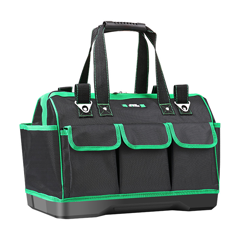 Caja de herramientas de hardware multifuncional Caja de almacenamiento de tela Oxford gruesa impermeable, mensajero, kit de herramientas portátil de un solo hombro, bolsa de hardware