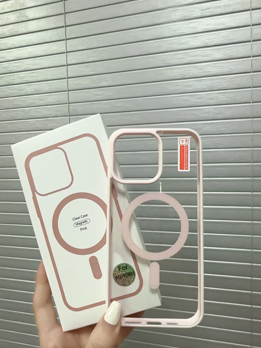 Funda magnética para teléfono con diseño de macaron para Apple 17, compatible con iPhone 15 Pro Max, funda protectora, 16 agujeros grandes anticaídas.