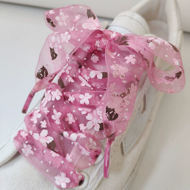 2.7cm широкие прозрачные шнурки из органзы с принтом мечты, белые туфли, шнурки для папы, подходят для ВВС AJ