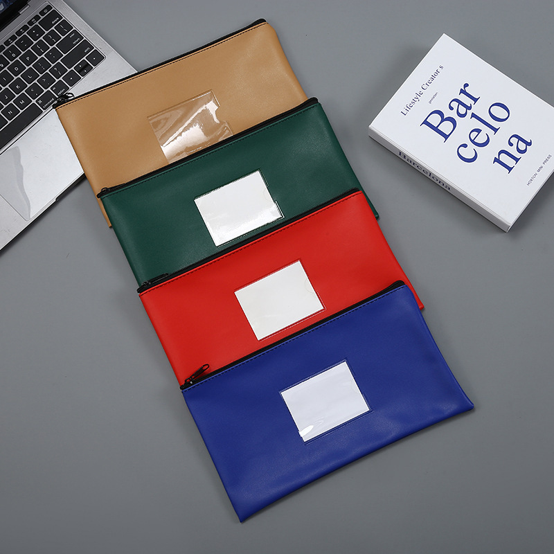 2025 nuevo viento con ventana de ranura de tarjetas de cuero PU bolsa de almacenamiento bolsa de facturas con papelero en efectivo bolsa lotes