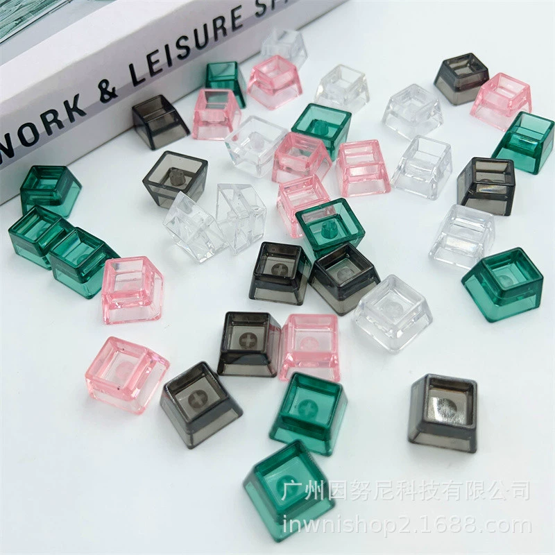 Персонализированный клей, полупрозрачный креативный клавишный колпачок с пазами, сделай сам, механическая клавиатура с поперечной осью, одиночная замена, клавиатура ручной работы