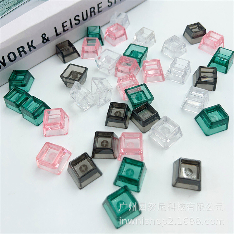 Personalized Resin Translucent Creative Groove Keycap DIY Cross-Axis Mechanical Keyboard Single Custom Handmade Keycap