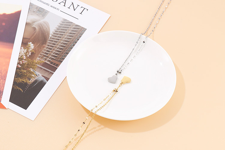 4g Weight PVD Coated Gold Plating Process 18K Gold Plated Plating Material 304 Stainless Steel Pendant Material Necklace Classification 304 Stainless Steel Chain Material Wedding, Travel Occasion 304 Stainless Steel Material Heart Pattern Women'S Gender Fashion Style Waterproof Non Tarnish Craft Gold, Silver Color PVD Coated 18K Gold Plated Heart Titanium Steel Fashion Waterproof Non Tarnish Necklace 5