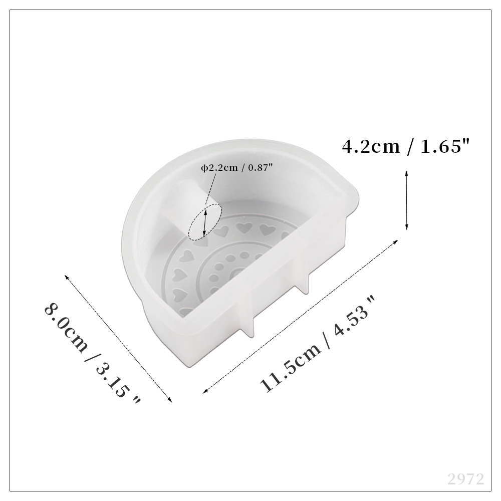 428C resina epoxi vela molde alto espejo curvado raya arco iris candelabro de silicona al por mayor
