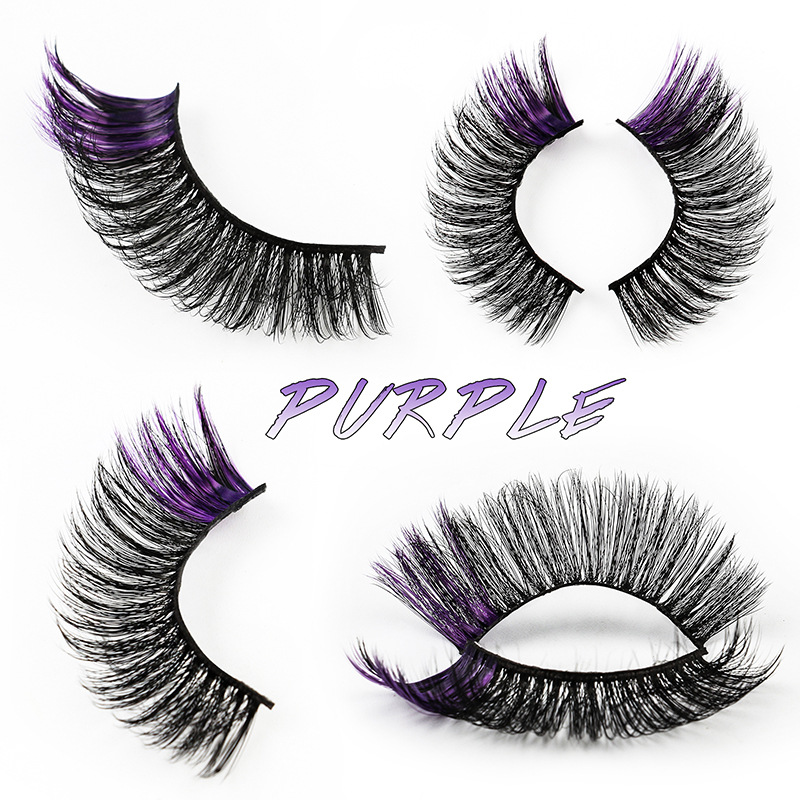 New 3d Color Natural Thick False Eyelashes 5 Pairs display picture 4