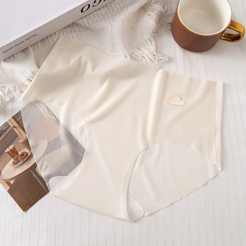 Bragas sin costuras, entrepierna antibacteriana de algodón para mujer, estilo fino de verano, máscara sexy para niñas, pantalones cortos de triángulo, bragas de seda de hielo