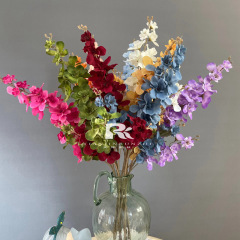 大3叉飛燕草風信子仿真花情人塔婚慶婚禮堂酒店插花裝飾花藝路引