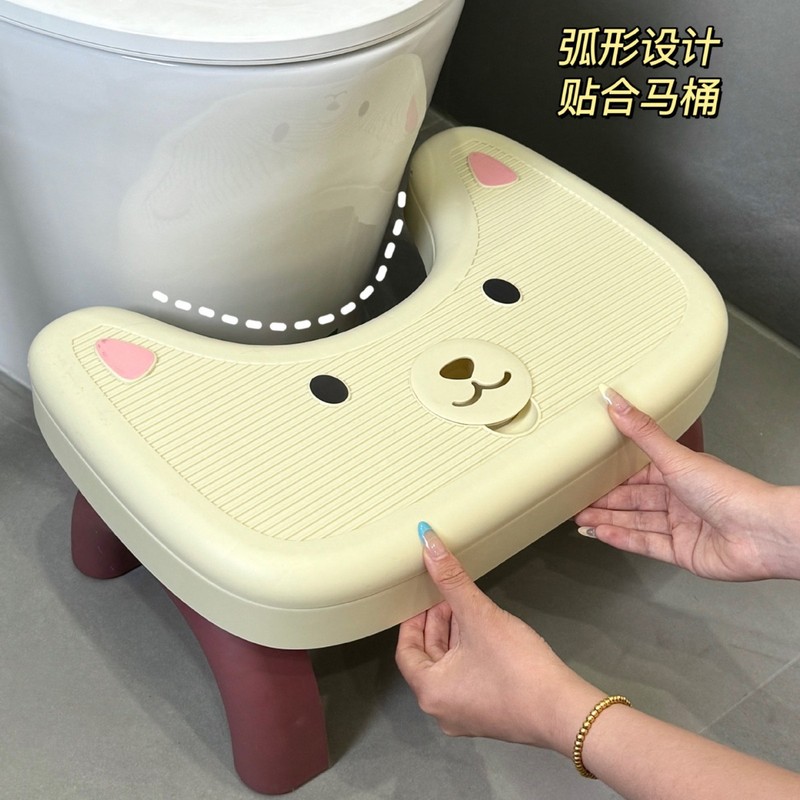 トイレスツール、トイレしゃがみアーティファクト、家庭用小さなスツール、厚いプラスチックベンチ、低いスツール、子供用トイレステップスツール|undefined
