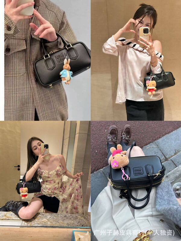 元工場の新型iuボーリングシンプルなファッションハンドバッグボストンシングルショルダーは大容量の公文書にまたがっています。|undefined