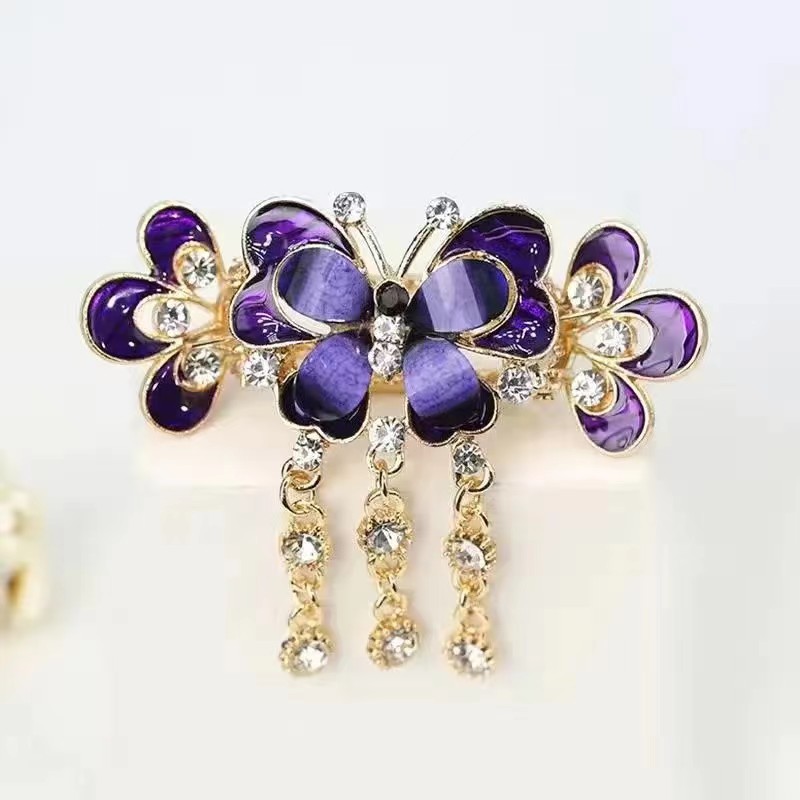 Style Vintage Papillon Alliage Placage Incruster Strass Pince À Cheveux display picture 5