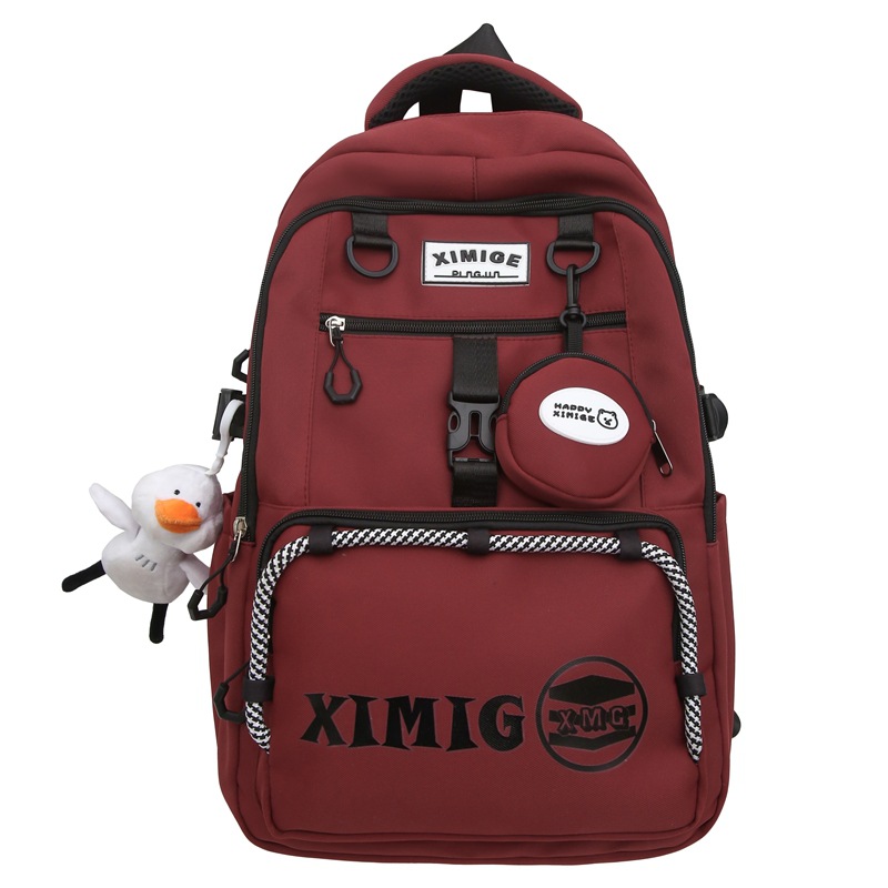 Linda chica mochila mochila mochila femenina versión coreana estrella chica de secundaria estudiante de secundaria mochila de gran capacidad y alto valor facial