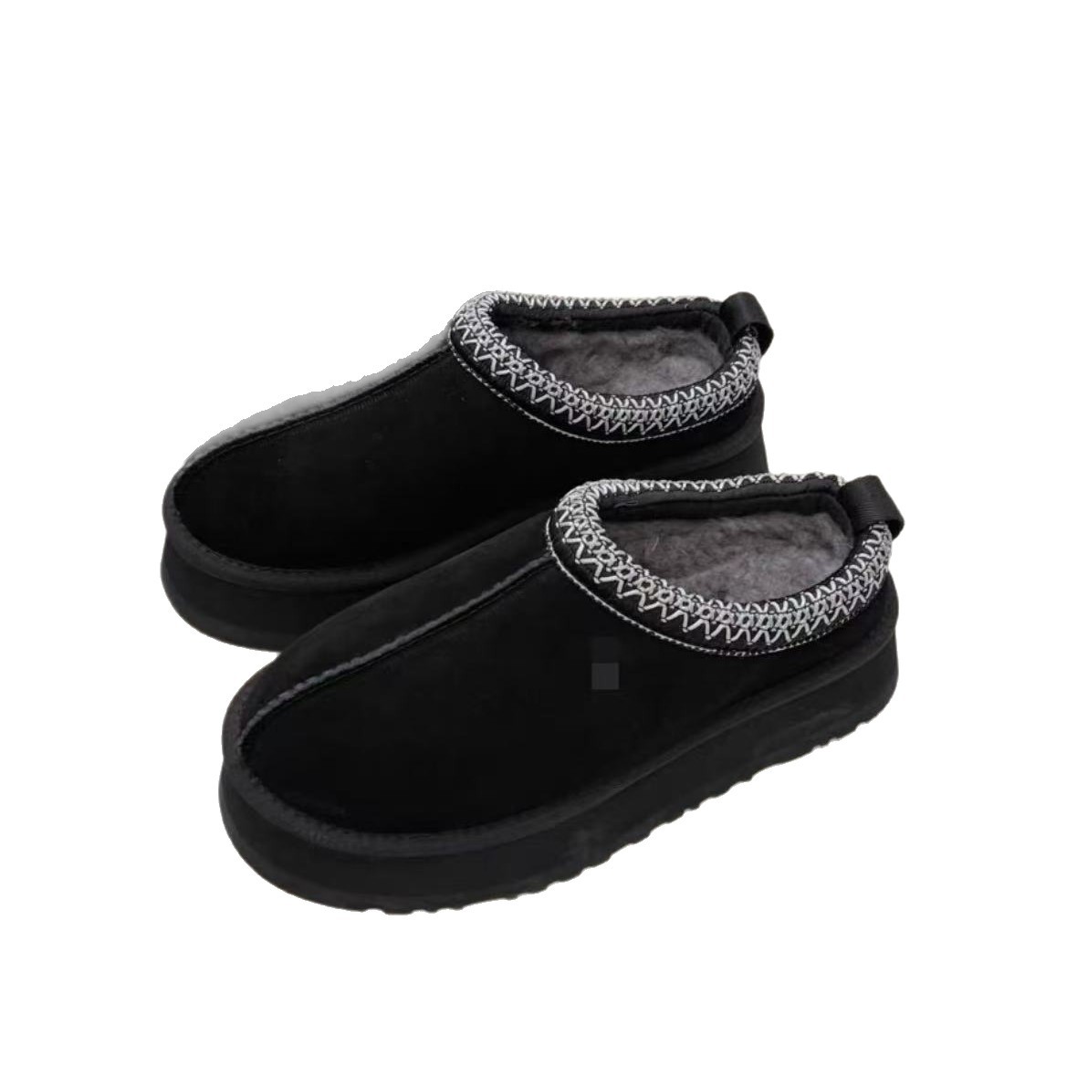 Zapatos Pitian Tazz, botas de nieve nacionales, piel de mujer, zapatillas de algodón con un pie cálido.