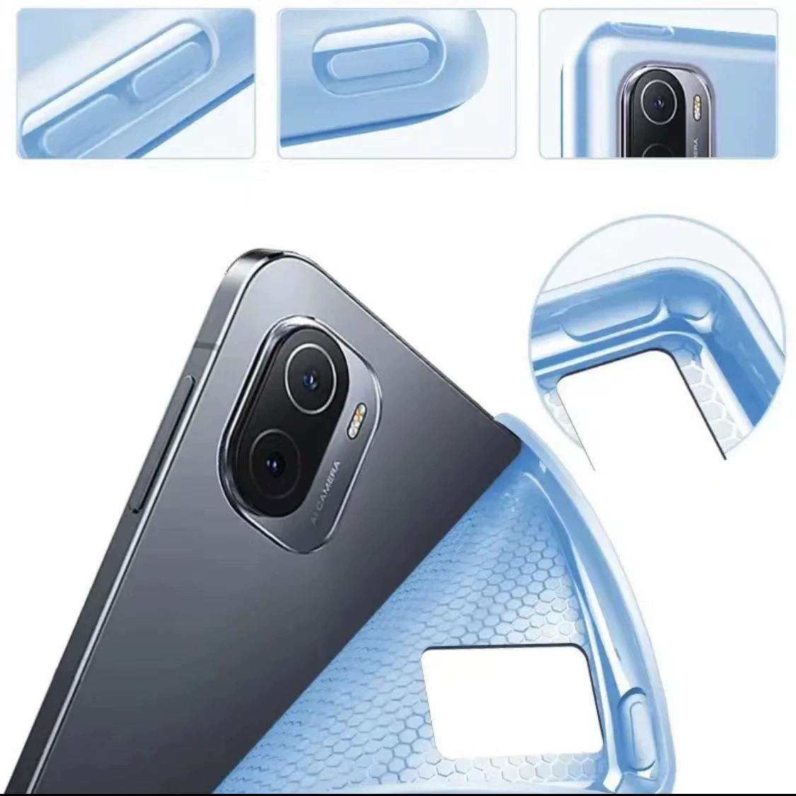 Подходит для Honor Pad X9A: плоский защитный чехол Honor 10/9 12.1" силиконовый трехслойный универсальный мягкий чехол