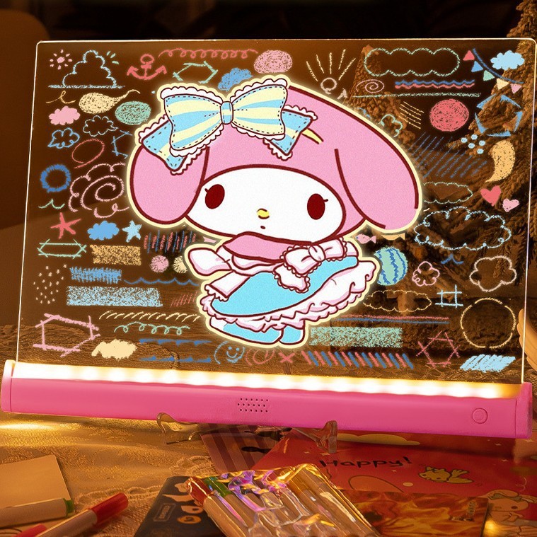 【会唱歌的发光画板】充电款摆摊小黑板led发光解压儿童涂鸦画|undefined