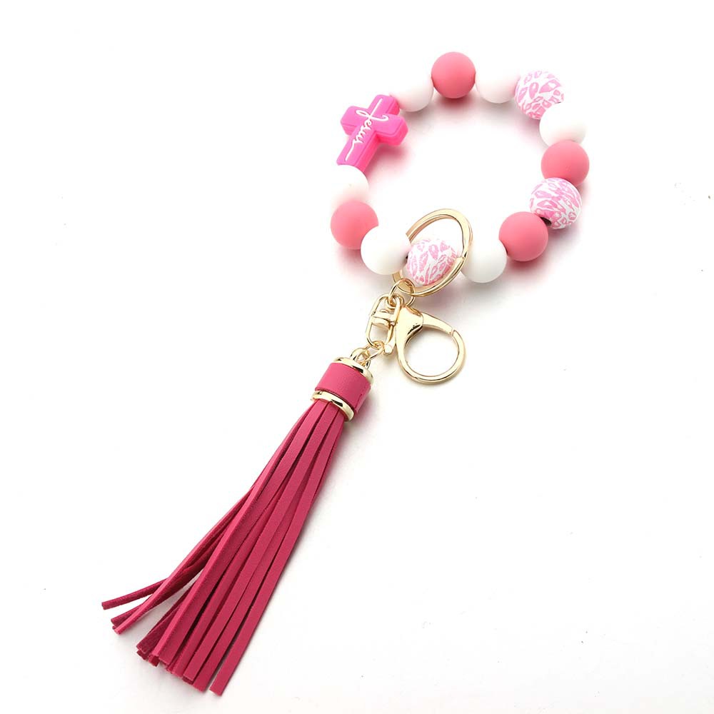 Daily Occasion Silica Gel Material Simple Style Ball Silica Gel Tassel Unisex Keychain