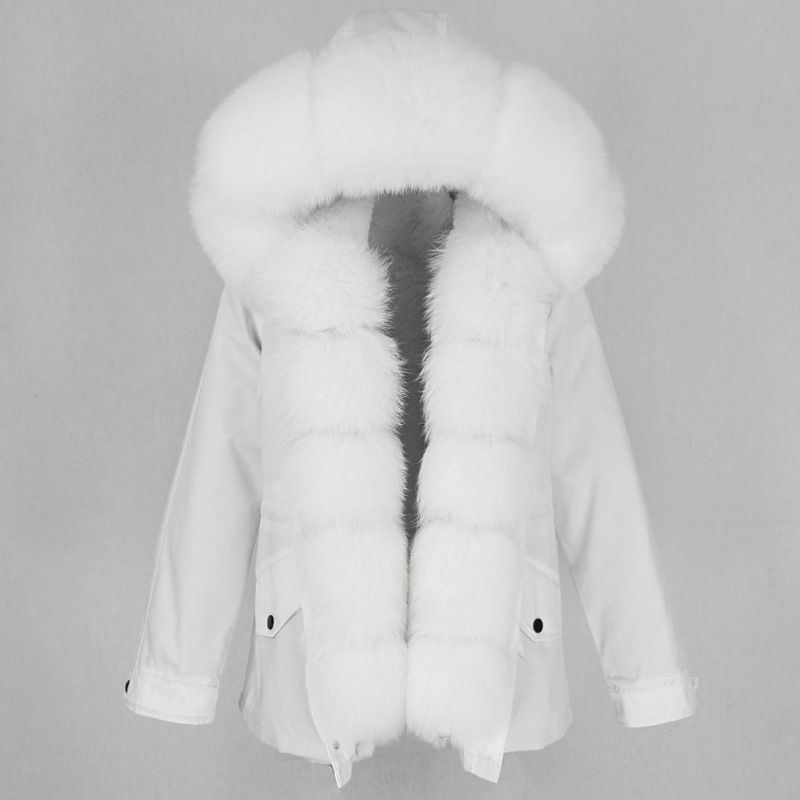 Dameskleding Bont Korte Parker Afneembare Echte Bont Mode Warme Capuchon Jas_voghion.com