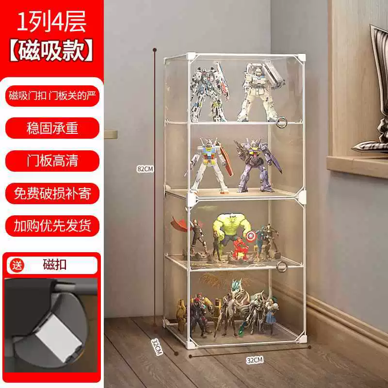 Display Stand (Lego) Acrylic Minifigure Storage Box, modular transparent organizer, multiple layer options