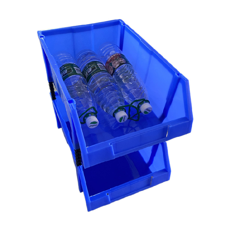 现货山东泰安加厚货架盒 斜口塑料零件盒 组合式斜口物料盒