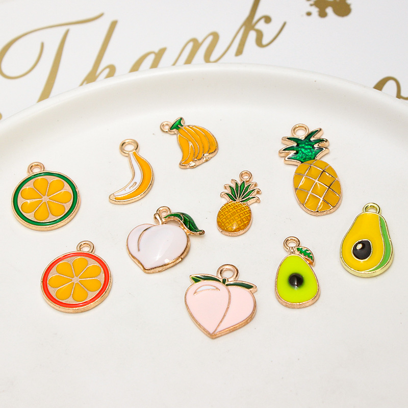 3g Weight Pendant Jewelry Making Type 5*16mm, 7 * 15mm Jewelry Making Size DIY Jewelry Accessories, Bracelets, Earrings, Necklace Classification 1 Piece Quantity Alloy Material Fruit Pattern Pastoral, Korean Style Style Enamel, Plating Craft 1 Piece 5*16mm 7 * 15mm Alloy Fruit Pendant DIY Jewelry Accessories Bracelets Earrings 6