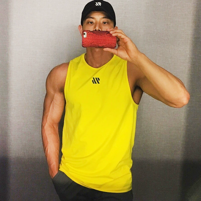 Летний мужской спортивный топ Muscle Fitness Brother, повседневный тренировочный топ для бега, сетчатый Быстросохнущий жилет для фитнеса без рукавов