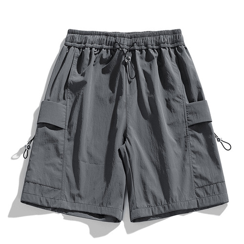 Men's Summer Thin Loose Casual Sport Work Shorts Breathable Youth Outerwear Five-Pocket Shorts