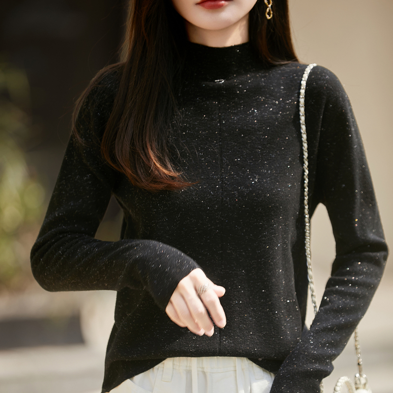 高级感时尚半高领显瘦超保暖内搭女秋冬新款亲肤舒适针织打底毛衣|undefined