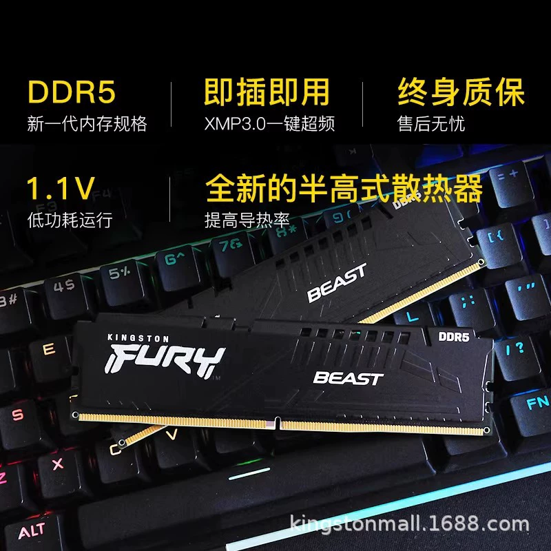 Память для настольного ПК Kingston DDR5 6000/6400 Beast Series пятого поколения