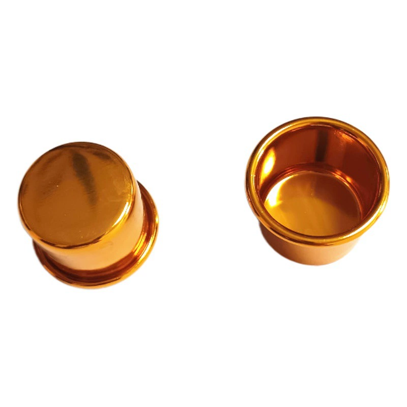 Трансграничный металлический подсвечник алюминиевая чашка анодированная яркая Золотая Рождественская свеча чашка атмосфера ремесла Нижний держатель чашка для чайного воска