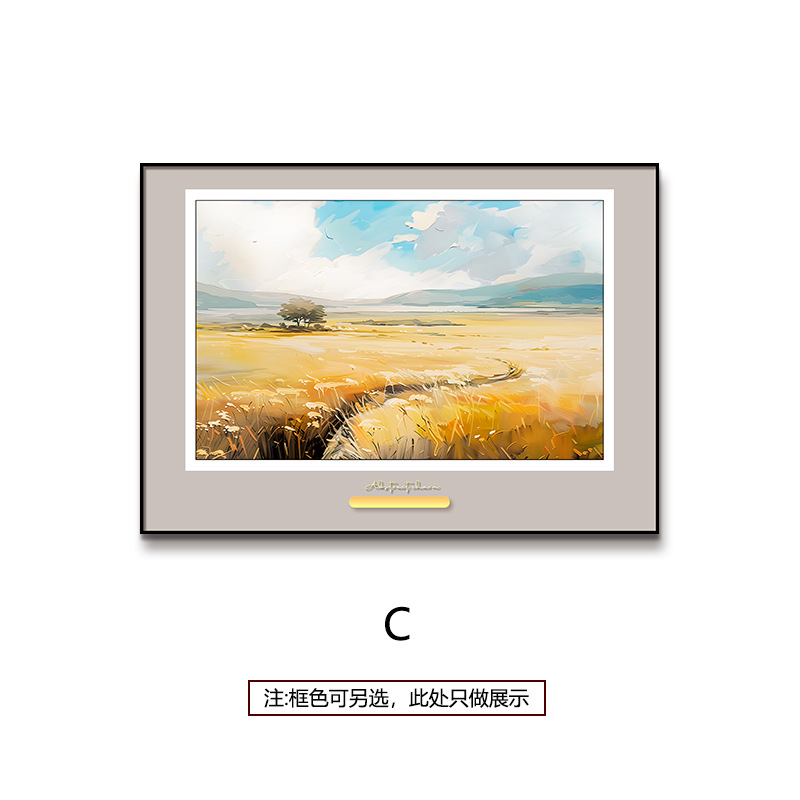 Fondo de sala de estar moderno y simple pintura al óleo de paisaje pastoral pintura de restaurante pintura de cabecera de dormitorio hermosa pintura de paisaje de flores