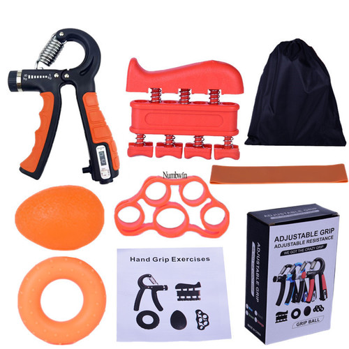 Counting gripper nine-piece set adjustable 5-60kg finger strength device home fitness small equipment hand training box